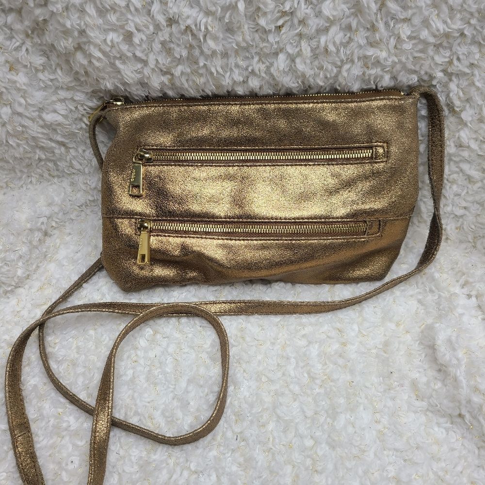 Hobo International Metalic Gold Crossbody Purse